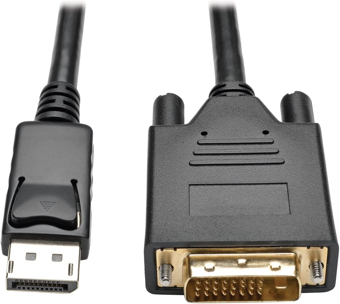 Tripp Lite DisplayPort to DVI Active Cable Adapter, DP 1.2 with Latches, DP to DVI (M/M), DP2DVI, 1080p, 6 ft. (P581-006-V2),Black 6 ft. DP 1.2 Active
