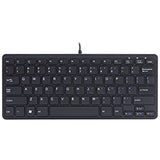Rgotools R-Go Tools Compact Slim Ergonomic Wired-USB Keyboard for PC/Computer/Desktop and Windows/Linux QWERTY (US), Cable Length 4.59ft, Black QWERTY (US) Black