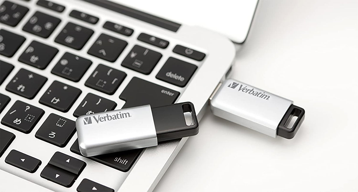 Verbatim 64GB Store'n' Go Secure Pro USB 3.0 Flash Drive with AES 256 Hardware Encryption - Silver