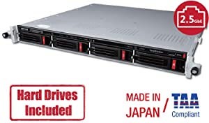BUFFALO TeraStation 3420RN 4-Bay Rackmount NAS 8TB (4x2TB) with HDD NAS Hard Drives Included 2.5GBE / Computer Network Attached Storage / Private Cloud / NAS Storage / Network Storage / File Server 8 TB TeraStation 3420RN Rackmount NAS