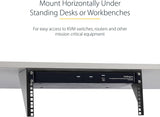 StarTech.com 4U Wall Mount Patch Panel Bracket - 19 inch Steel Vertical Mounting Rack for Network and Data Equipment (RK419WALLV) 4U Bracket