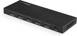 StarTech.com HDMI Splitter - 4-Port - 4K 60Hz - HDMI Splitter 1 In 4 Out - 4 Way HDMI Splitter - HDMI Port Splitter (ST124HD202) , Black 4K60 HDR