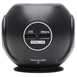 Tripp Lite Safe-IT Conference Room Surge Protector, 3-Outlets &amp; 4 USB Ports, 8 Foot / 2.4M Cord, 10,000 Insurance &amp; Limited Life Manufacturer's Warranty (TLP38UAM) Sphere 3-Outlets + 4 USB