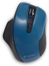 Verbatim Silent Ergonomic Wireless Blue LED Mouse – Dark Teal