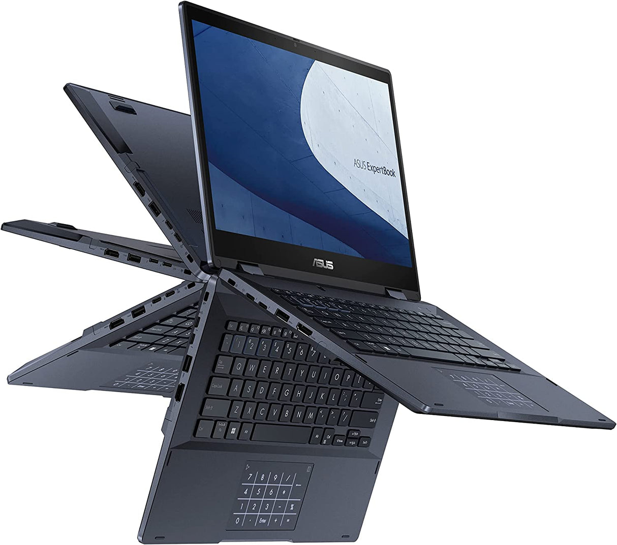 Asus B3 Series B3402FEA-Q31H-CB ExpertBook Flip Laptop 14" Touch FHD 16:9 Glossy, Intel i3-1115G4 3.0 GHz, 8GB DDR4, 256GB PCIe SSD + TPM, US MIL-STD 810H, Windows 11, Bilingual Keyboard , Black Bilingual B3-Intel i3