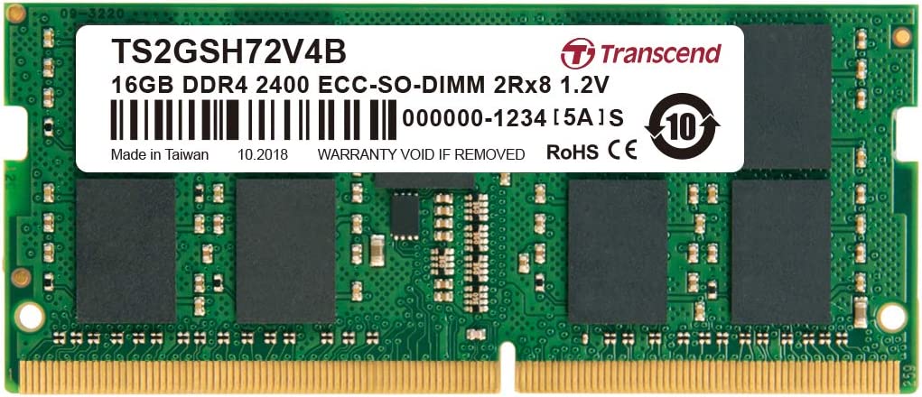 Transcend Ts2Gsh72 V4B GB Ddr4 2400 Ecc – So-DIMM 2Rx8 (1024Mx8)