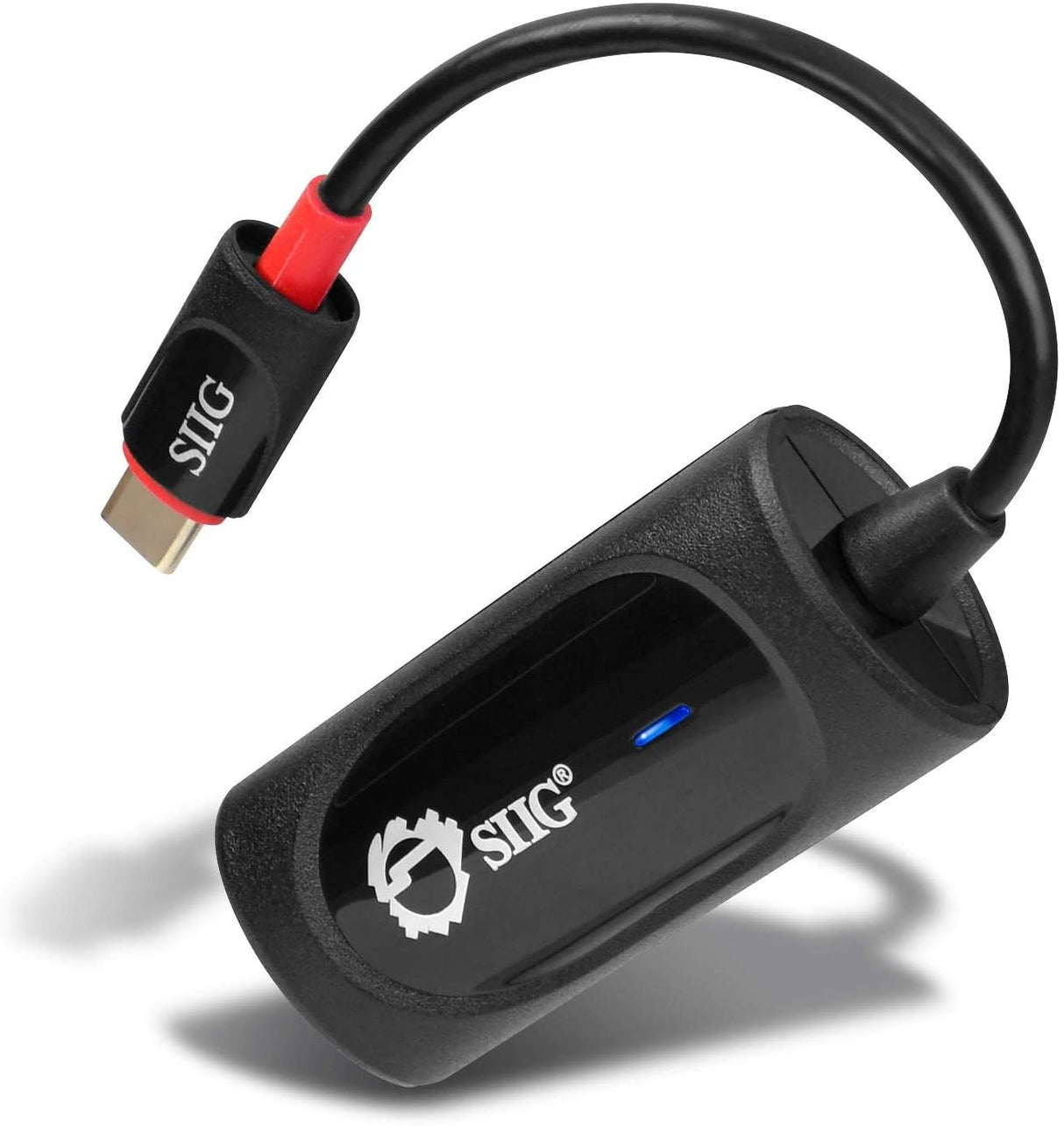SIIG USB Type C to Gigabit Ethernet Adapter - 10/100/1000 Mbps LAN adapter for Windows and Mac Systems, Thunderbolt 3 (Black) Black - USB C