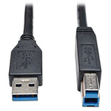 Tripp Lite U322-015-BK USB 3.0 SuperSpeed Device Cable (AB M/M) Black, 15-ft