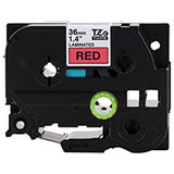 Brother Tape, Retail Packaging, 1 Inch, Black on Red (TZe451)