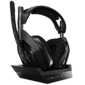 ASTRO Gaming A50 Wireless Headset + Base Station Gen 4 - Compatible With PS5, PS4, PC, Mac - Black/Silver PlayStation 5, PlayStation 4 &amp; PC