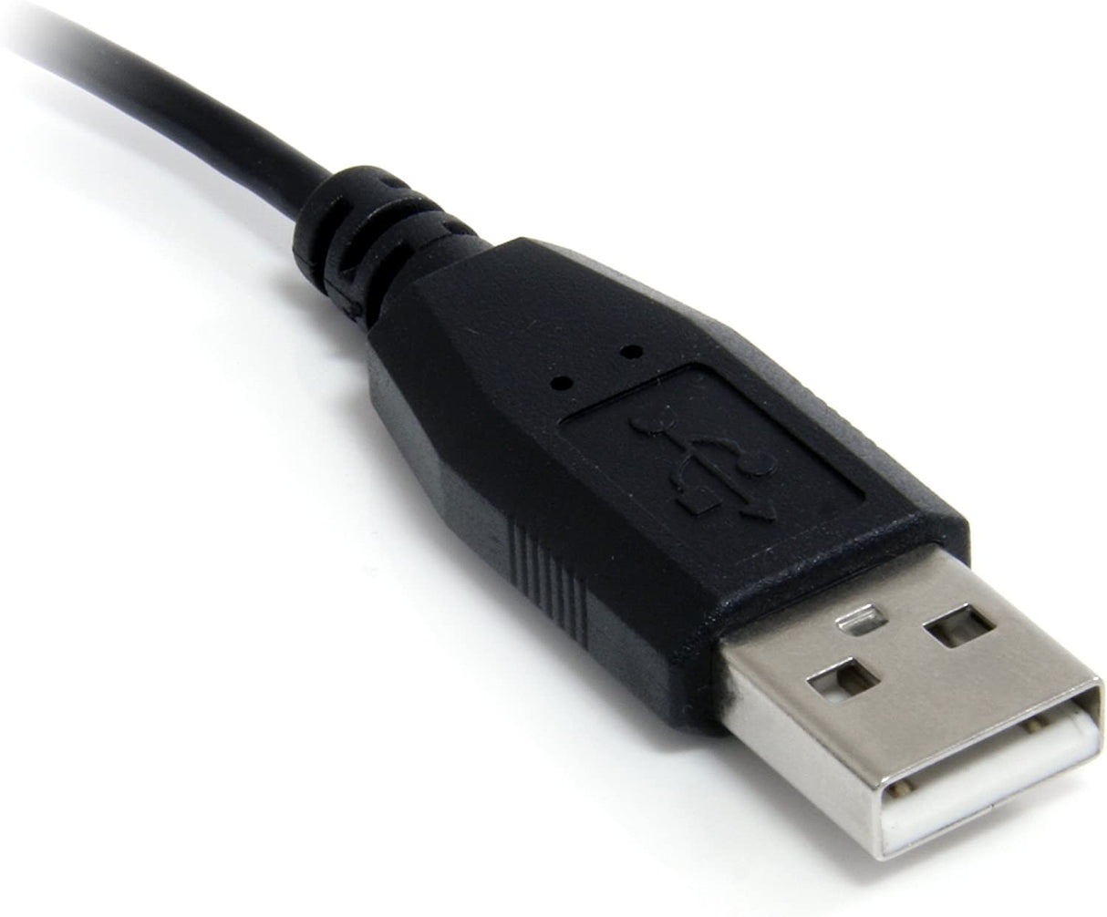 StarTech.com 3 ft / 91cm Micro USB Cable - A to Right Angle Micro B - USB Type A - 90 Degree Micro-USB Type B (M) - Black (UUSBHAUB3RA) 3 ft / 1m Right Angle