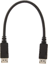 Tripp Lite DisplayPort Cable with Latches (M/M), DP to DP, 4K x 2K, 1-ft. (P580-001), Black 1'