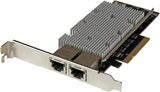StarTech.com 2-Port 10Gb PCIe NIC with Native Link Aggregation - 10Gbase-t Ethernet Card - 100/1000/10000 Mbps LAN Card (ST20000SPEXI) 4.7" x 0.8" x 6.4" 2 Port