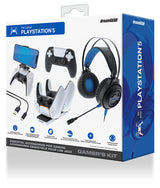 Dreamgear Gamers Kit For PlayStation 5: Gaming Headset with 50mm Drivers, PS5 Controller charger, Adjustable Phone Mount, USB-C Cable, Protective Cover and Caps