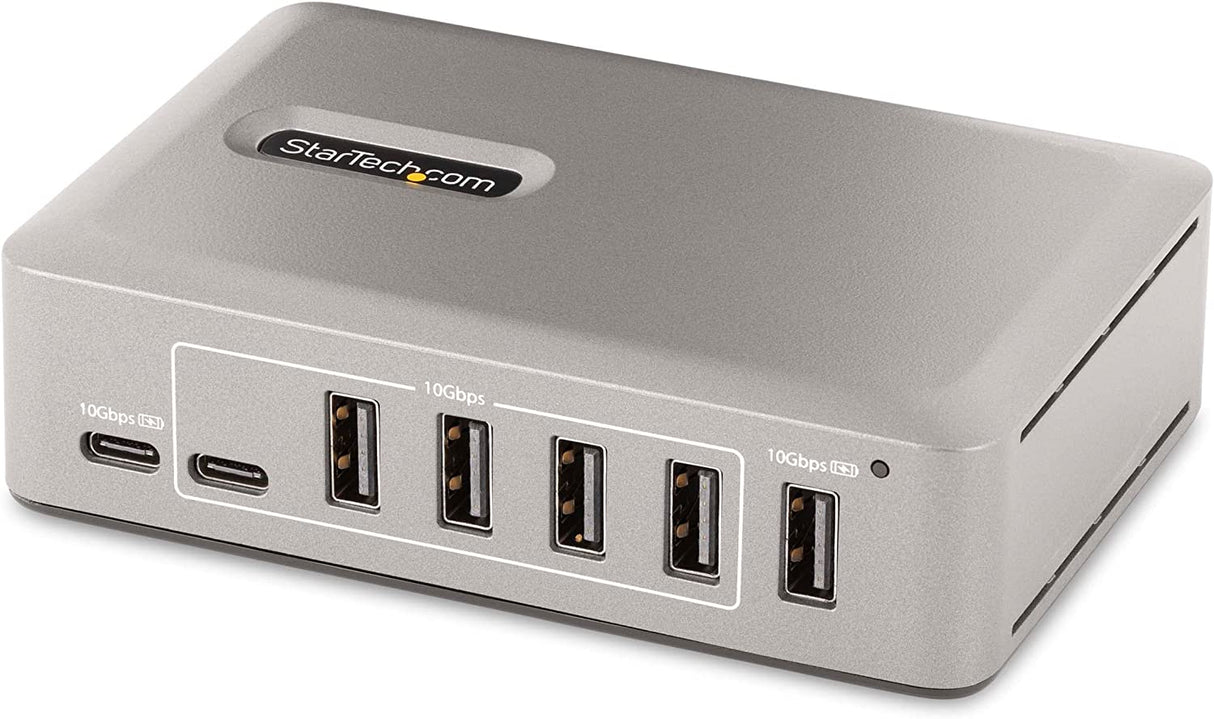 StarTech.com 10-Port USB-C Hub - 8x USB-A/2x USB-C - Self-Powered w/65W Power Supply - USB 3.1 10Gbps - Desktop/Laptop USB Hub w/USB-IF Certified 3ft Locking Cable, USB C Splitter (10G8A2CS-USB-C-HUB)