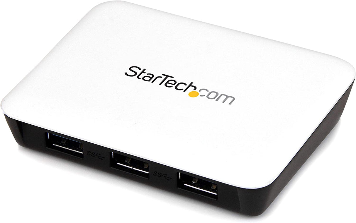 StarTech.com USB 3.0 to Gigabit Ethernet NIC Network Adapter with 3 Port Hub - White - USB 3 Ethernet Adapter - USB Charging Hub (ST3300U3S) White w/ 3 USB Ports