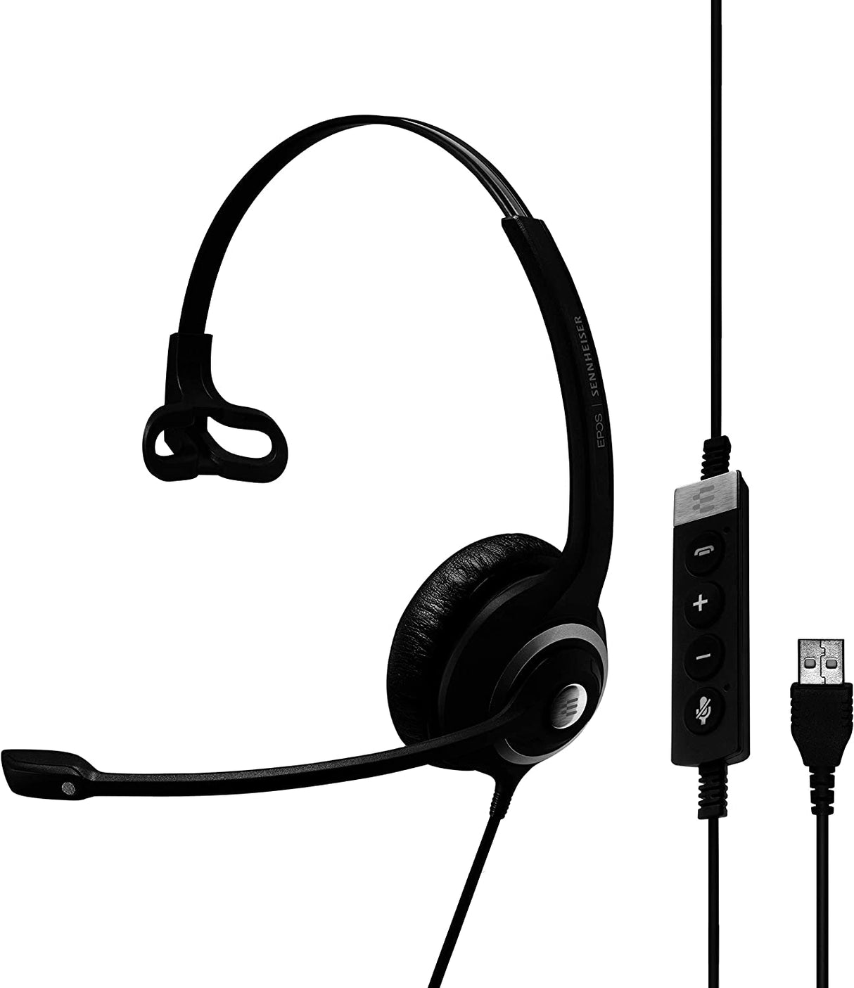 Sennheiser SC 230 USB MS II (506482) - Single-Sided Business Headset | For Skype for Business, Softphone, and PC | with HD Sound, Noise-Cancelling Microphone (Black)