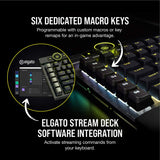Corsair K100 RGB Mechanical Gaming Keyboard - Cherry MX Speed RGB Silver Keyswitches - AXON Hyper-Processing Technology for 4X Faster Throughput - 44-Zone RGB LightEdge - PBT Double-Shot Keycaps