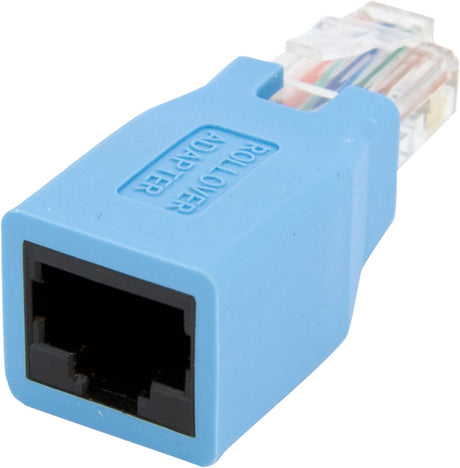 StarTech.com Cisco Console Rollover Adapter for RJ45 Ethernet Cable - Network adapter cable - RJ-45 (M) to RJ-45 (F) - blue - ROLLOVER