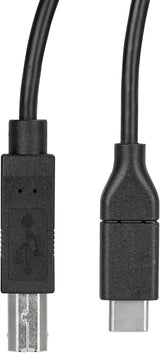 StarTech.com USB C to USB B Printer Cable - 1.6 ft / 0.5m - USB C Printer Cable - USB C to USB B Cable - USB Type C to Type B (USB2CB50CM), Black 1.5 ft/ 0.5 m
