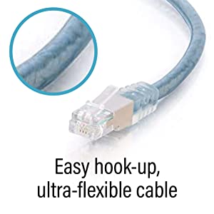 C2g/ cables to go C2G RJ11 High-Speed Internet Modem Cable, 7 Foot Long, 28721 Transparent Blue