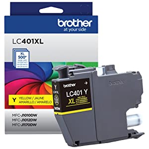 Brother Genuine LC401XLY High Yield Yellow Ink Cartridge