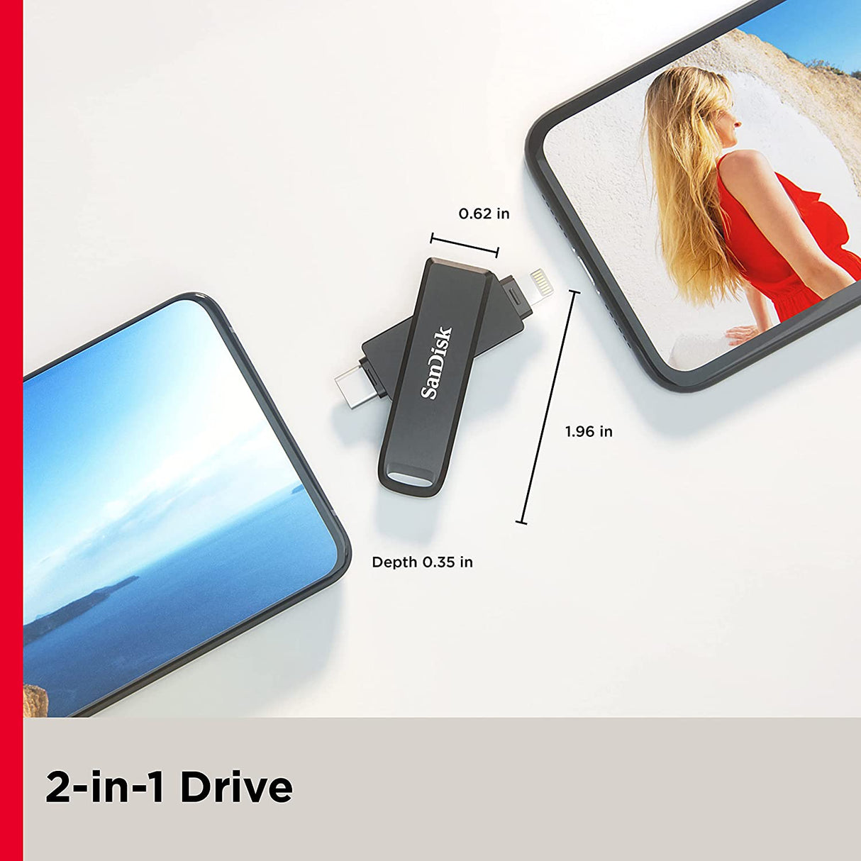 SanDisk 128GB iXpand Flash Drive Luxe for iPhone | SanDisk 128GB Ultra  Flair USB 3.0 Flash Drive