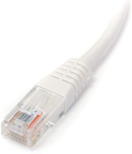 StarTech.com Cat5e Ethernet Cable - 3 ft - White - Patch Cable - Molded Cat5e Cable - Short Network Cable - Ethernet Cord - Cat 5e Cable - 3ft (M45PATCH3WH) 3 ft / 1m White