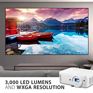 ViewSonic LS500WH 3000 Lumens WXGA LED Projector, Auto Power Off, 360-Degree Orientation for Business and Education 3000 LED Lumens