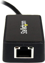 StarTech.com USB 3.0 Ethernet Adapter - USB 3.0 Network Adapter NIC with USB Port - USB to RJ45 - USB Passthrough (USB31000SPTB) 1x USB-A Black