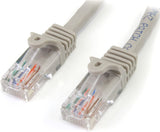 StarTech.com Cat5e Ethernet Cable - 1 ft - Gray- Patch Cable - Snagless Cat5e Cable - Short Network Cable - Ethernet Cord - Cat 5e Cable - 1ft (45PATCH1GR) 1 ft / 30cm Grey