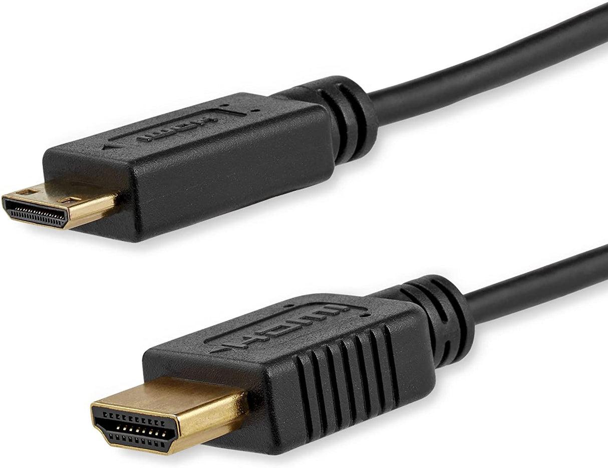 StarTech.com 6 ft High Speed HDMI Cable with Ethernet- HDMI to HDMI Mini- M/M (HDMIACMM6S),Black Slim 6 ft