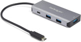 StarTech.com 4-Port USB-C Hub - 10Gbps - 3x USB-A &amp; 1x USB-C - 9.8” Host Cable (HB31C3A1CB) 4 Port | w/ 3x USB A &amp; 1x USB C | USB Bus Powered
