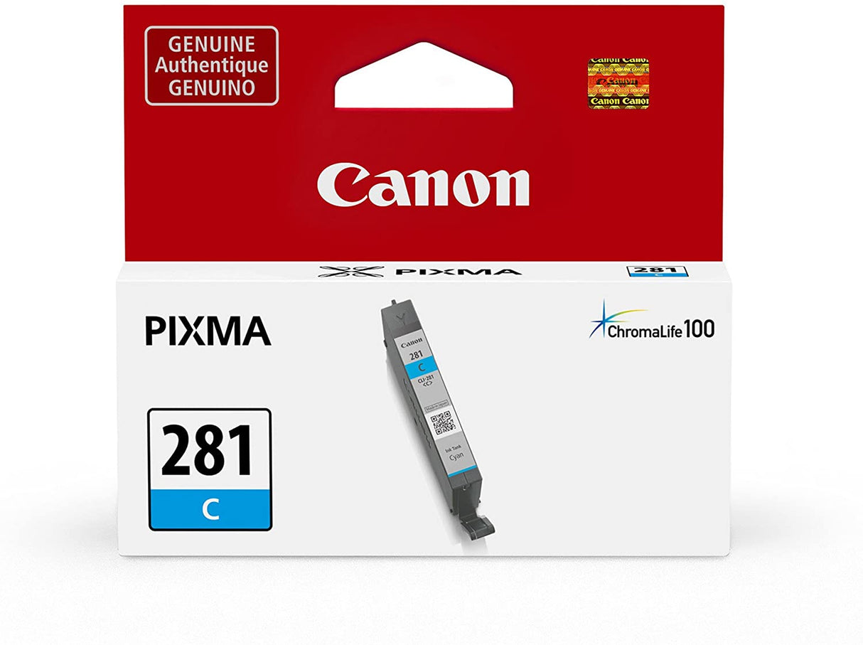 Canon CLI-281 CYAN Compatible to TR7520,TR8520,TR8620,TS6120,TS6220,TS6320,TS702,TS8120,TS8220,TS8320,TS9120,TS9520 Printers Cyan Standard Ink