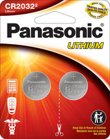 Panasonic CR2032 3.0 Volt Long Lasting Lithium Coin Cell Batteries in Child Resistant, Standards Based Packaging, 2-Battery Pack 1 Count (Pack of 2)