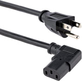 StarTech.com 3ft (1m) Computer Power Cord, NEMA 5-15P to Right Angle C13, 10A 125V, 18AWG, Replacement AC Power Cord, PC Power Supply Cable, Printer / Monitor Power Cord - UL Listed (PXT101L3) 3 ft/1 m