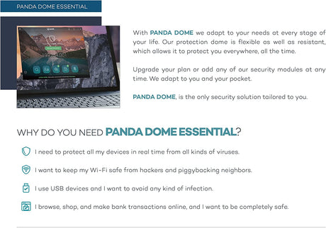 WatchGuard Panda Dome Essential - 1 Year - 10 Licenses (WGDOE041)