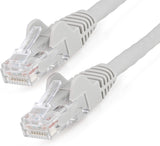 StarTech.com 50ft (15m) CAT6 Ethernet Cable - LSZH (Low Smoke Zero Halogen) - 10 Gigabit 650MHz 100W PoE RJ45 UTP Network Patch Cord Snagless w/Strain Relief - Gray CAT 6, ETL Verified (N6LPATCH50GR)