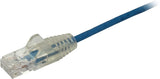 StarTech.com 6 ft CAT6 Cable - Slim CAT6 Patch Cord - Blue - Snagless RJ45 Connectors - Gigabit Ethernet Cable - 28 AWG - LSZH (N6PAT6BLS) Blue 6 ft