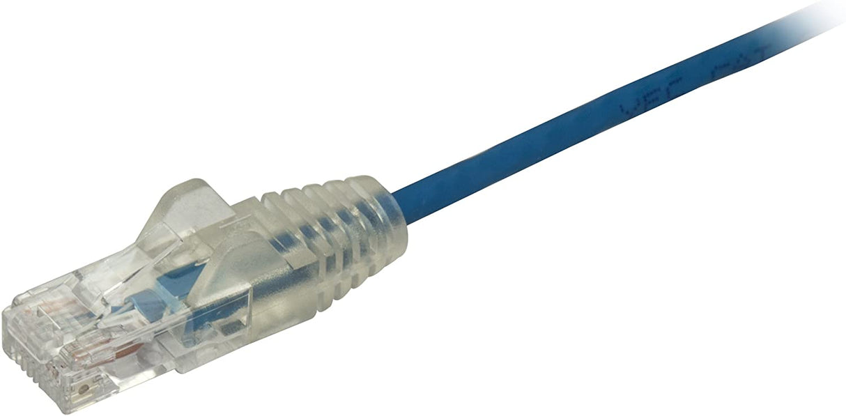 StarTech.com 10 ft CAT6 Cable - Slim CAT6 Patch Cord - Blue Snagless RJ45 Connectors - Gigabit Ethernet Cable - 28 AWG - LSZH (N6PAT10BLS) Blue 10 ft