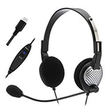 Andrea Electronics C1-1022600-1 model NC-185 VM USB High Fidelity Stereo USB Computer Headset with Noise Canceling Microphone and Volume/Mute Controls Standard Packaging