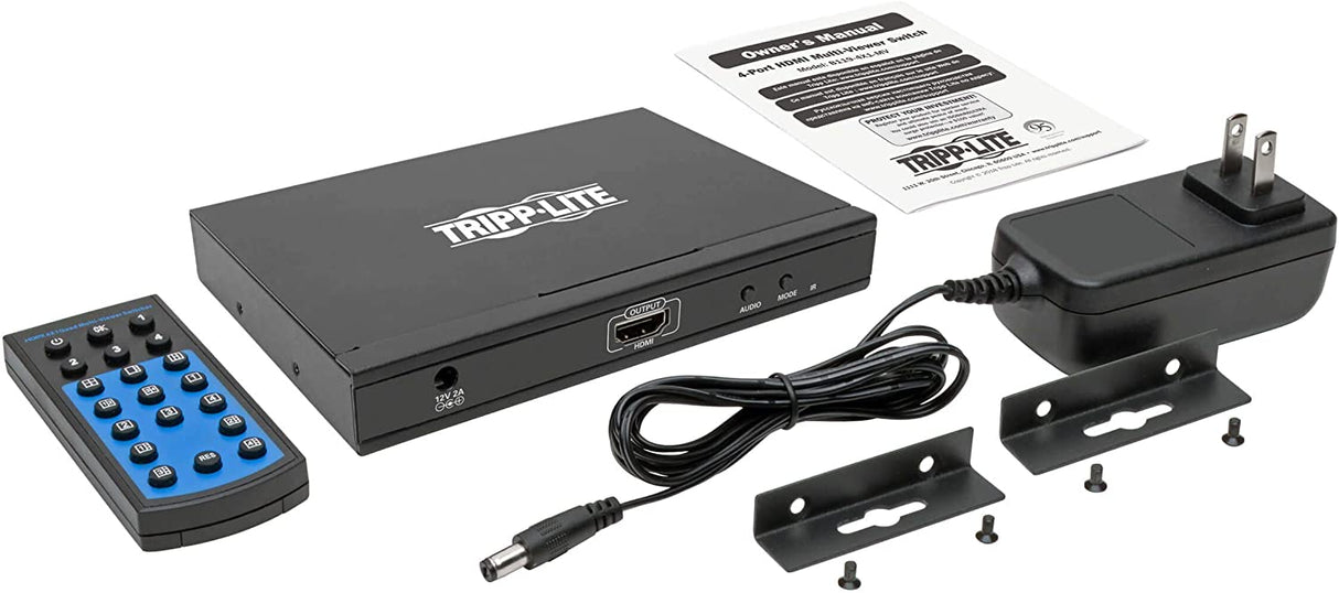 Tripp lite HDMI Quad Multi-Viewer Switch 4-Port 1080P @ 60Hz W/Built-in Ir
