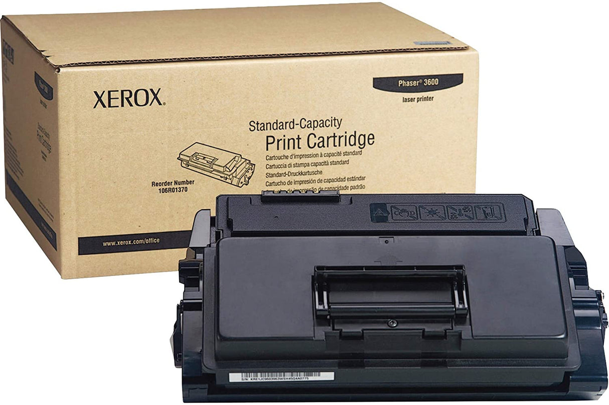 Xerox Phaser 3600 Black Standard Capacity Toner-Cartridge (7,000 Pages) - 106R01370