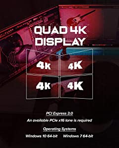 VisionTek Radeon RX 550 4GB GDDR5 4M 4K Graphics Card, 4 Mini DisplayPort, 7.1 Surround Sound, PCI Express, Low-Profile GPU, ATX &amp; SFF (901507)
