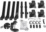 StarTech.com Desk Mount Quad Monitor Arm - Ergonomic VESA 4 Monitor Mount 2x2 up to 27" - Articulating &amp; Height Adjustable Pole Mount - Tilt/Swivel/Rotate LCD/LED Screen - Clamp/Grommet (ARMQUAD) Desk &amp; Grommet Clamp Black