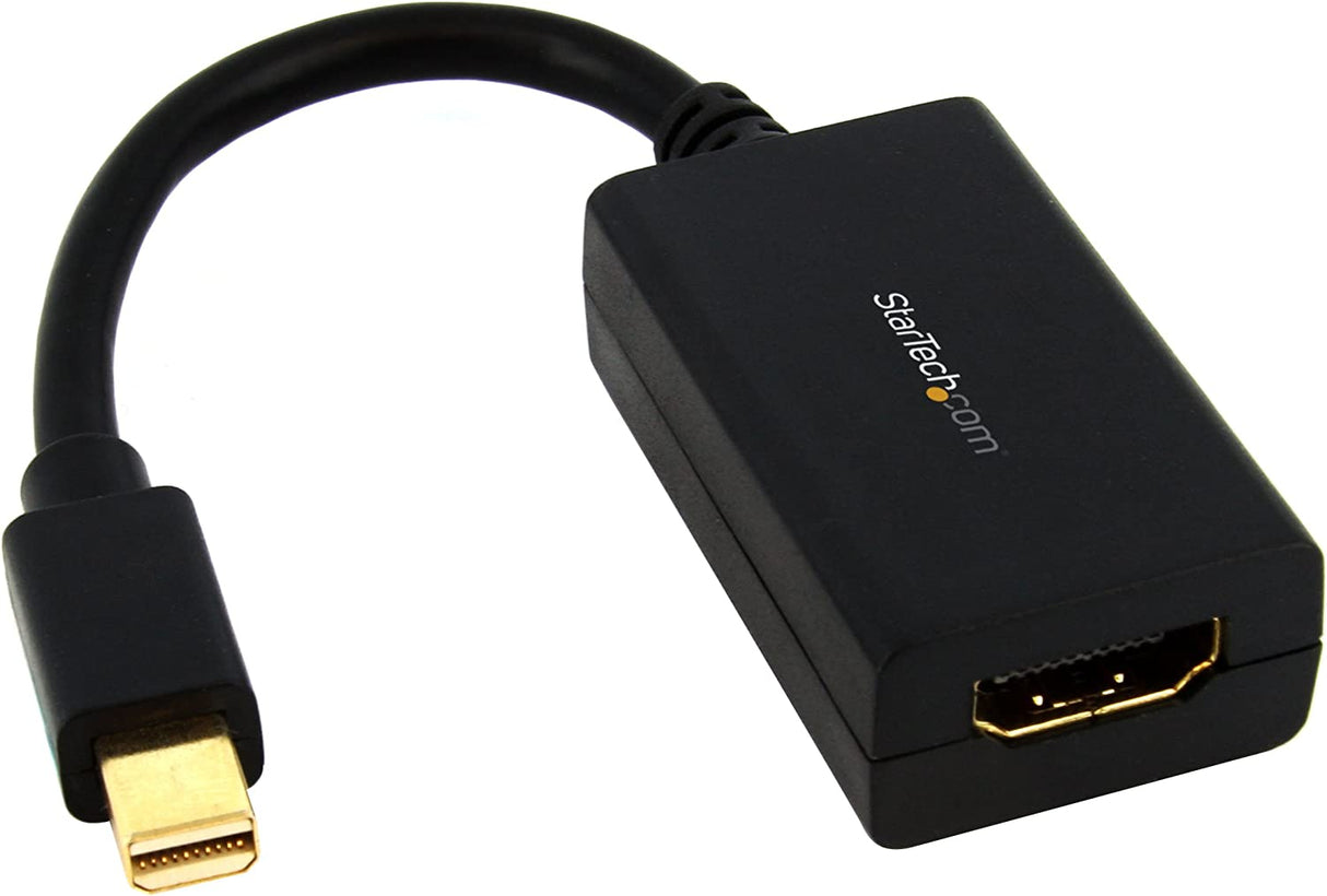 StarTech.com Mini DisplayPort To HDMI Adapter - 1080p - Mini DP To HDMI Monitor/Display/TV - Passive mDP 1.2 to HDMI Adapter Dongle Video Converter - Upgraded Version Is MDP2HDEC (MDP2HDMI) Black 1080p Converter