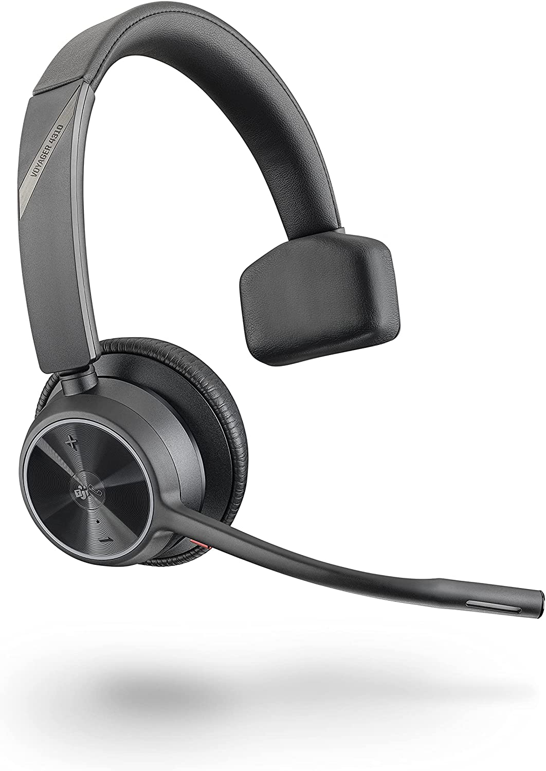 Poly (Plantronics + Polycom) Voyager 4310 UC Wireless Headset (Plantronics)-Single-Ear Headset w/Mic-Connect to PC/Mac via USB-A Bluetooth Adapter,Cell Phone via Bluetooth,Black,218470-02 USB-A Headset (Teams Version)