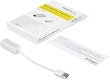 StarTech.com USB 3.0 to Gigabit Network Adapter - Silver - Sleek Aluminum Design for MacBook, Chromebook or Tablet - Native Driver Support (USB31000SA), Standard
