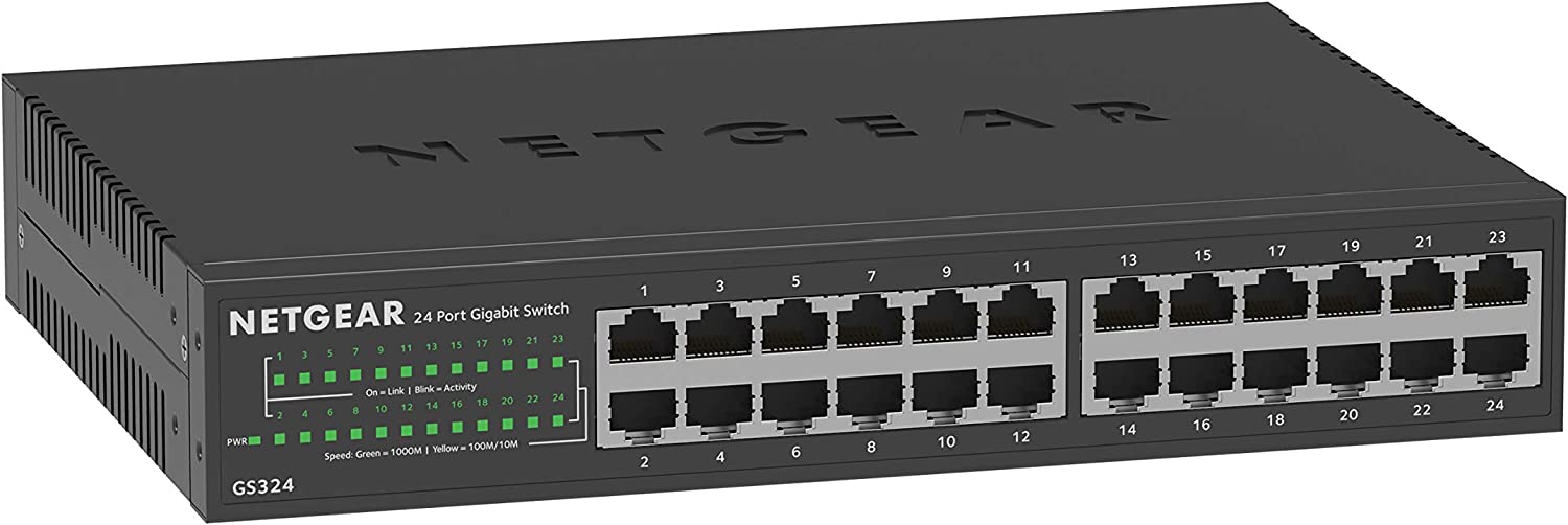 NETGEAR 24-Port Gigabit Ethernet Unmanaged Switch (GS324