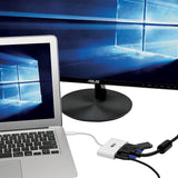 Tripp Lite USB C to DVI Multiport Video Adapter Converter 1080p w/ USB-A Hub &amp; USB-C PD Charging Port, Thunderbolt 3 Compatible, USB Type C, USB Type-C (U444-06N-DU-C) DVI, Charging Port + Hub